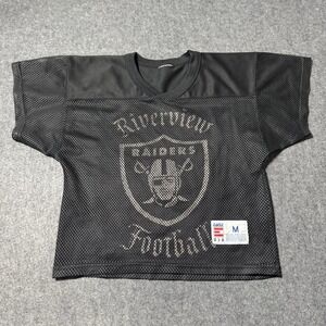 VTG 80s Riverview Raiders Womens M Cropped Football Jersey Sports Retro